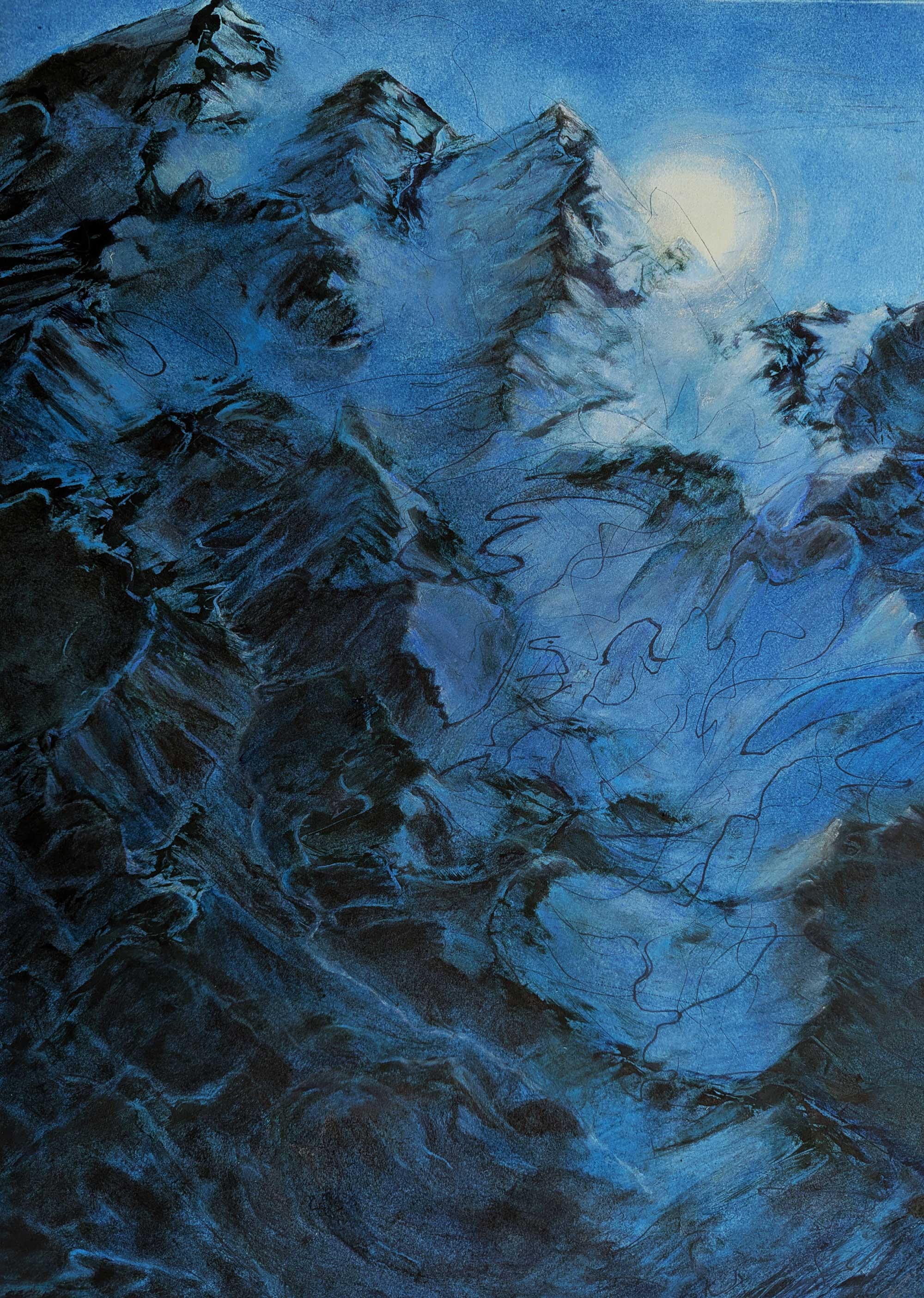 Mountain in Moonlight